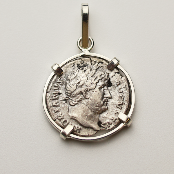 Hadrian Denarius Coin Pendant