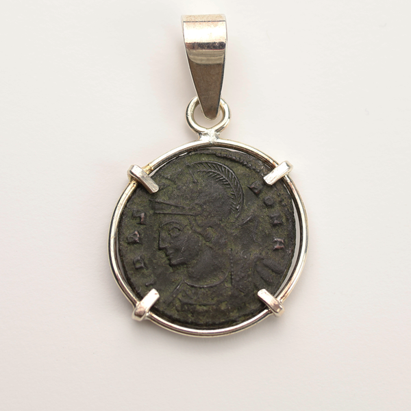 Roman Shewolf Coin Pendant