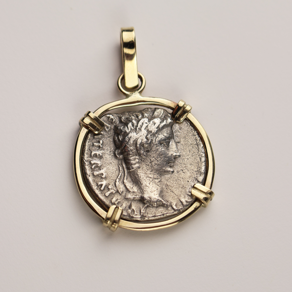 Emperor Augustus Denarius Pendant