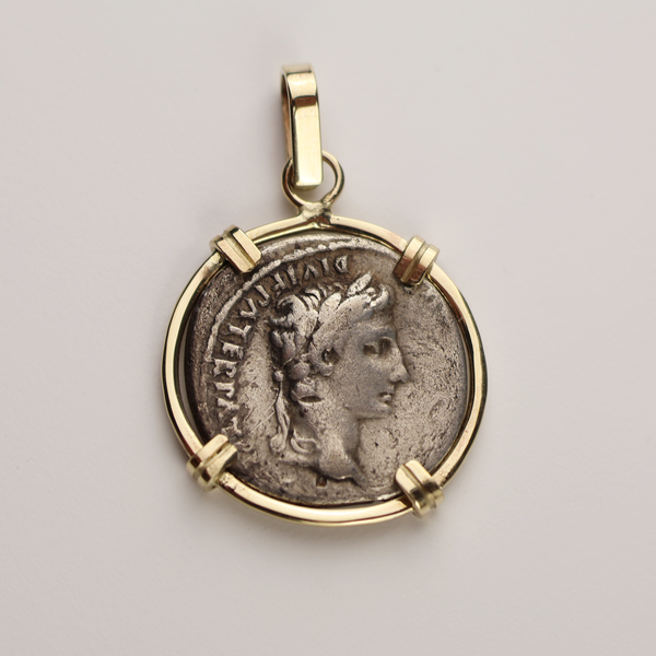 Emperor Augustus Denarius Pendant