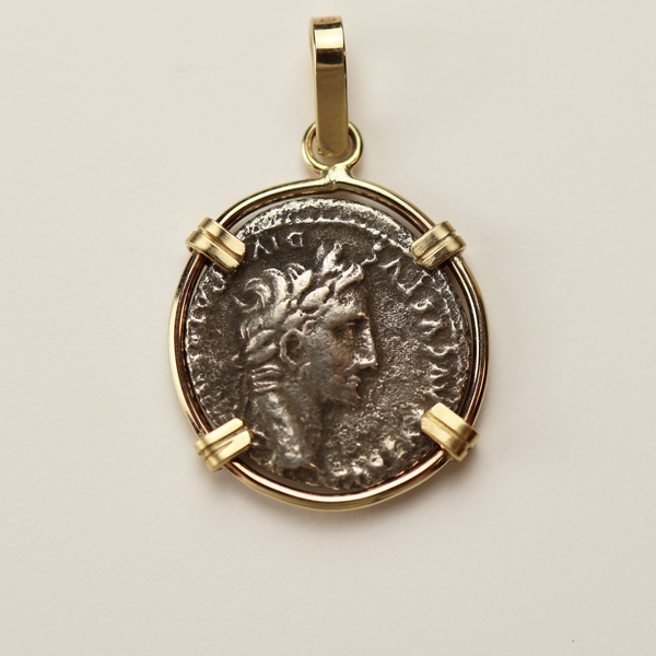 Emperor Augustus Denarius Pendant