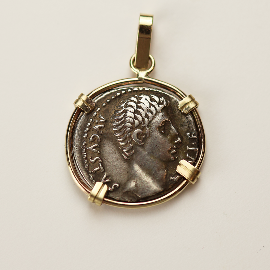 Emperor Augustus Denarius Pendant