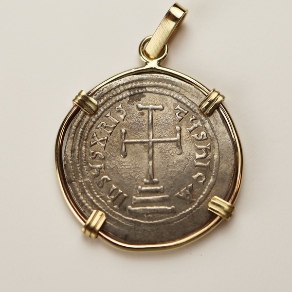 Byzantine Empire Christian Cross Coin Pendant