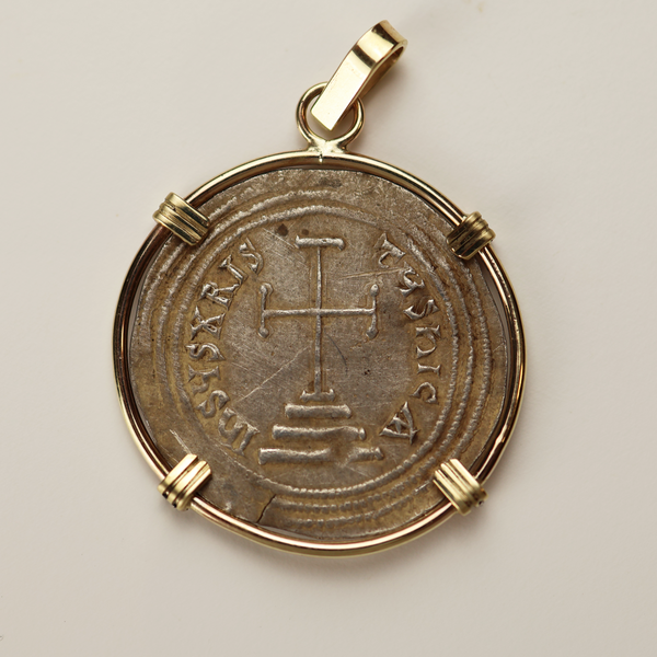 Byzantine Empire Christian Cross Coin Pendant