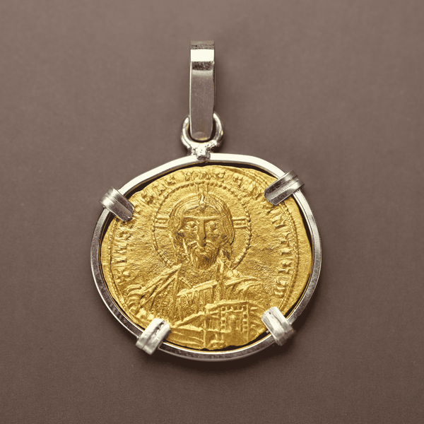 Byzantine Empire Jesus Christ Gold Coin Pendant