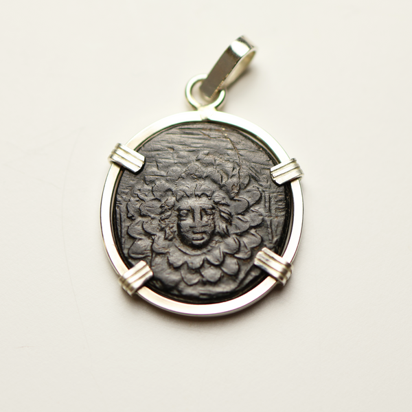 Ancient Greek Medusa Coin Pendant