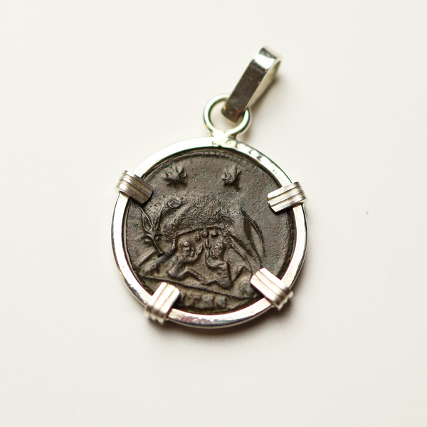 Roman Shewolf Coin Pendant