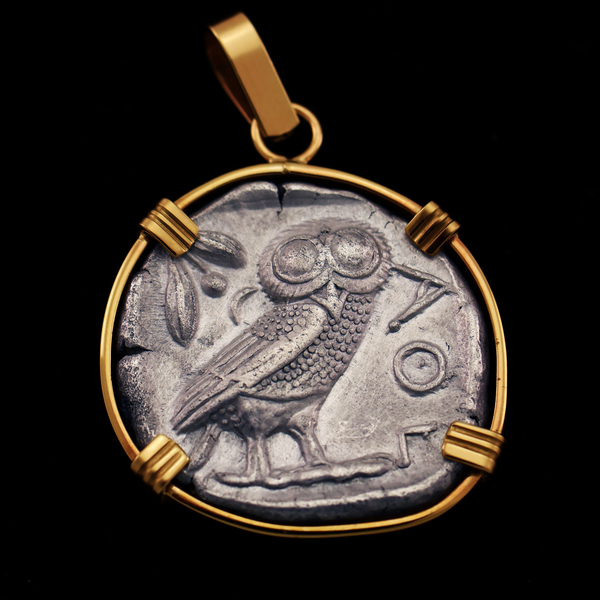 Athenian Tetradrachm Coin Pendant