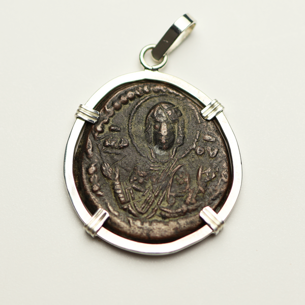 Mary Mother of Christ Byzantine Empire Coin Pendant