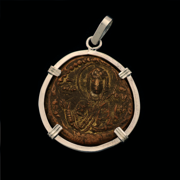 Mary Mother of Christ Byzantine Empire Coin Pendant