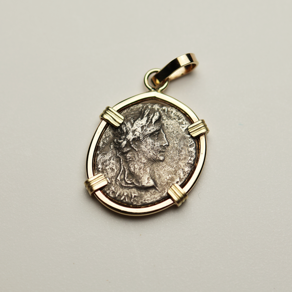 Emperor Augustus Denarius Pendant