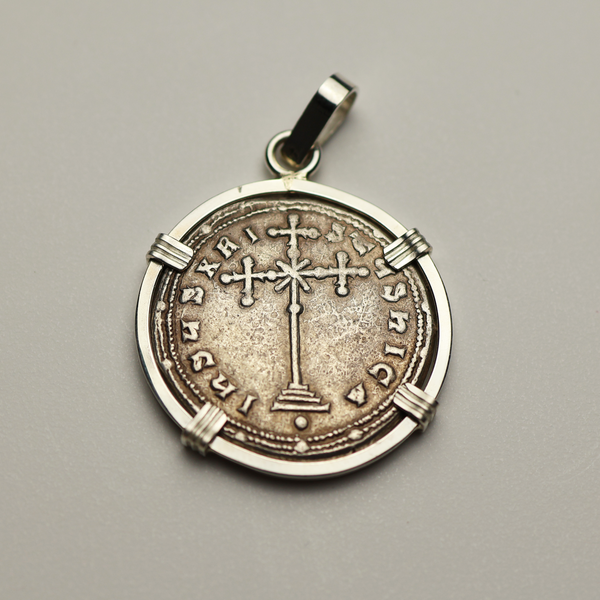 Byzantine Empire Christian Cross Coin Pendant
