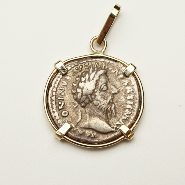 Marcus Aurelius Denarius Coin Pendant