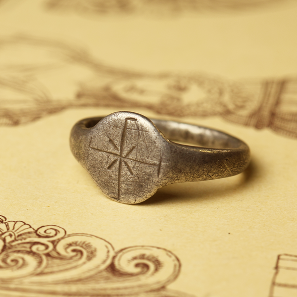 Roman Empire Engraved Silver Ring