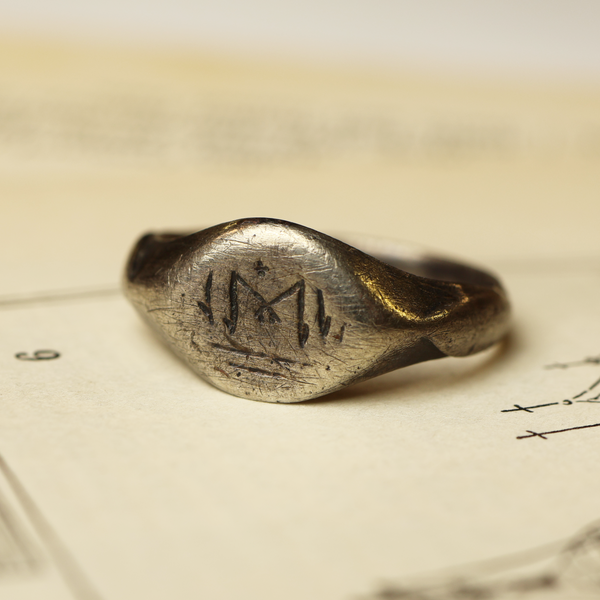 Byzantine Empire Silver Monogram Ring