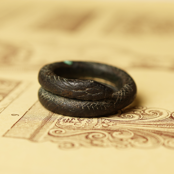 Romano-Egyptian Bronze Snake Ring