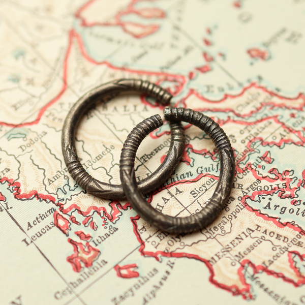 Ancient Greek Silver Earrings