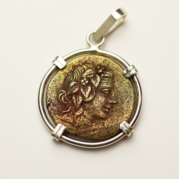 Dionysus Coin Pendant