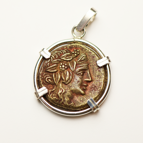 Dionysus Coin Pendant