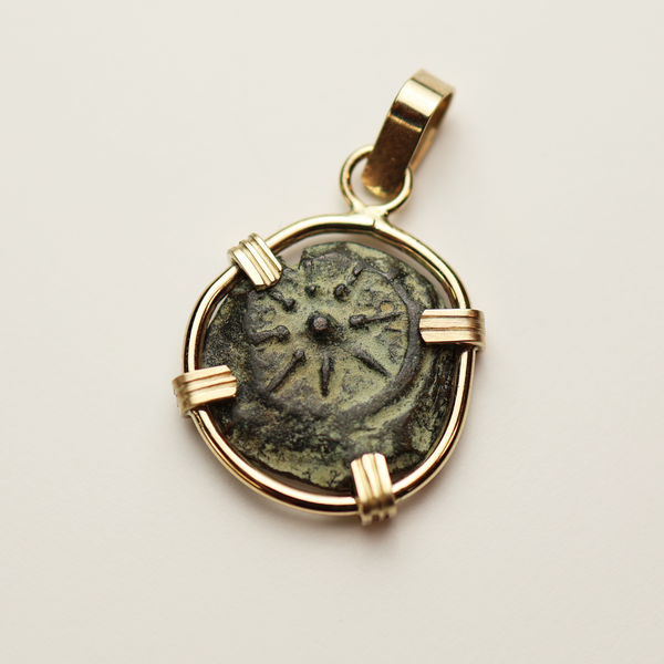 Biblical Widow's Mite Coin Pendant