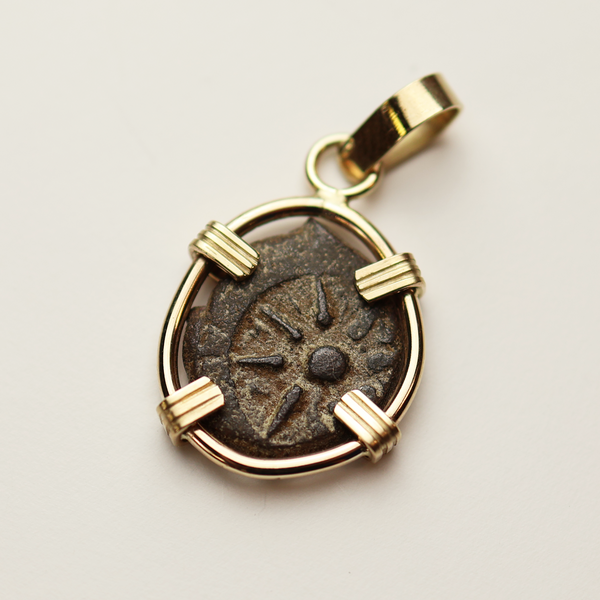 Biblical Widow's Mite Coin Pendant